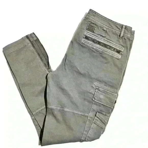 Polo Ralph Lauren Pants Cargo Jogger Zip Ankle Hiking Military Y2K Utility Khaki - Picture 5 of 14